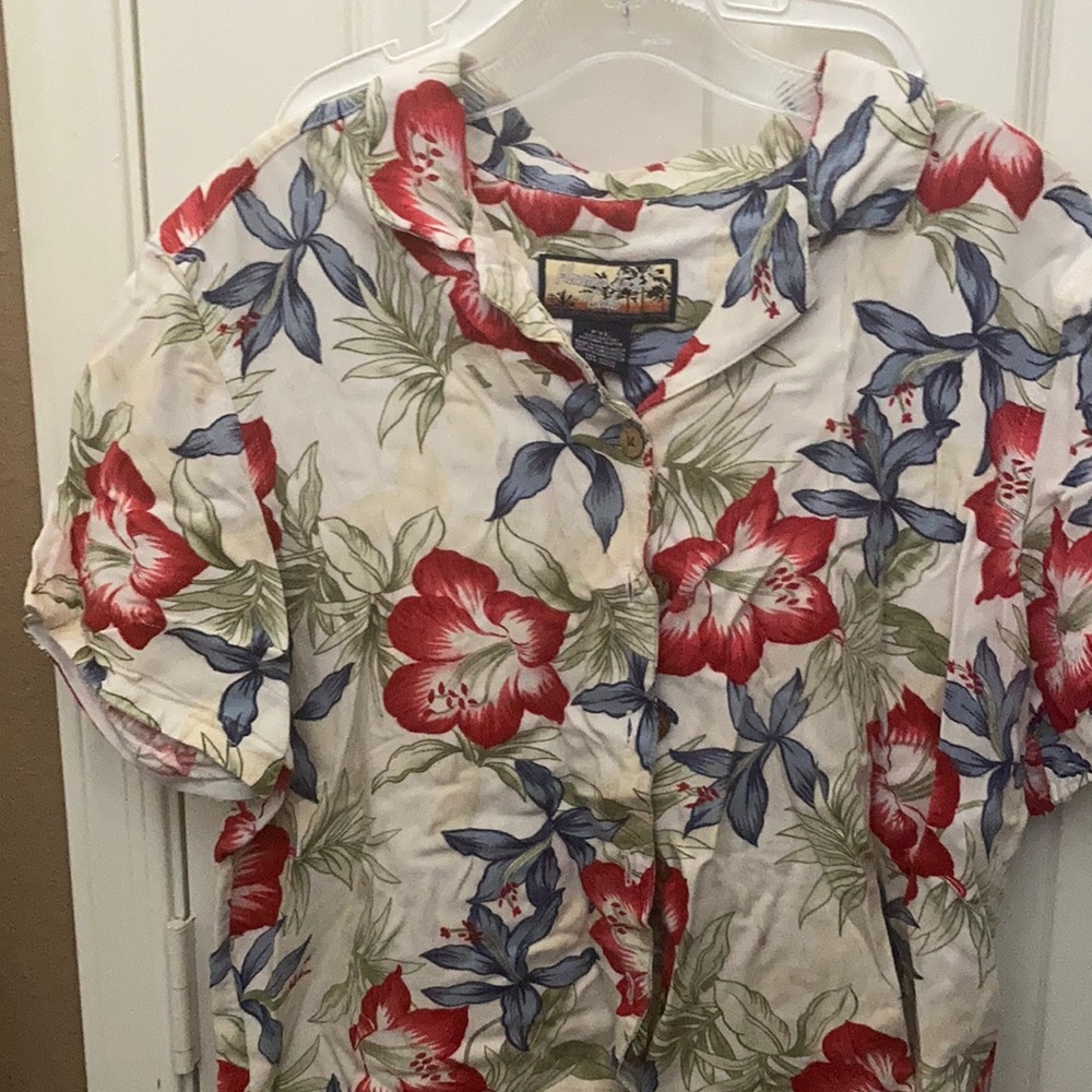 FINAL MARKDOWN Havana jacks cafe tropical looking blouse petite xl